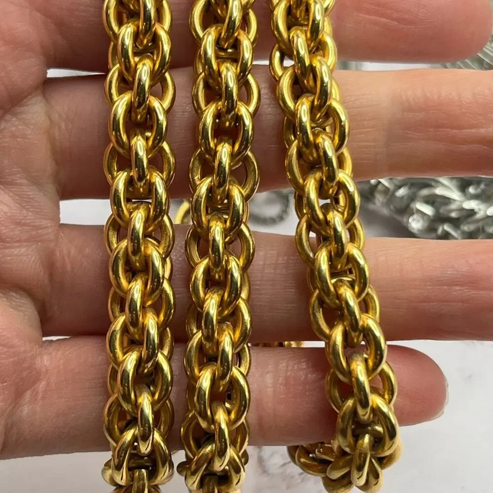 Set of 11 silver and gold tone bracelets